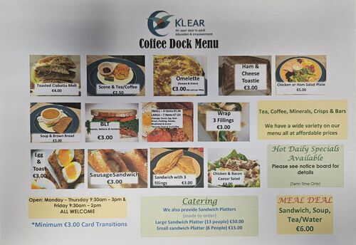 Coffee Dock Menu